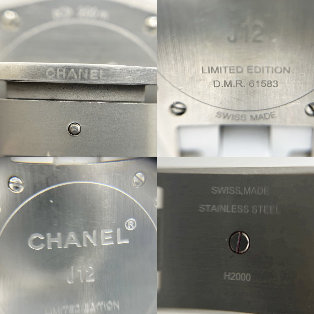 【開店SALE】 CHANEL シャネル 腕時計 J12 ミラー 33MM 白文字盤 QZ H4861 クオーツ セラミック ホワイト 白 メンズ【中古品】