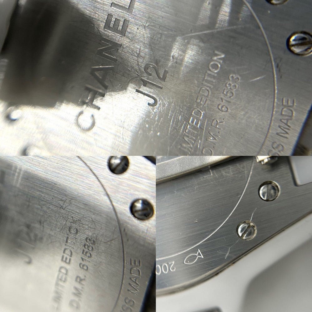 【開店SALE】 CHANEL シャネル 腕時計 J12 ミラー 33MM 白文字盤 QZ H4861 クオーツ セラミック ホワイト 白 メンズ【中古品】