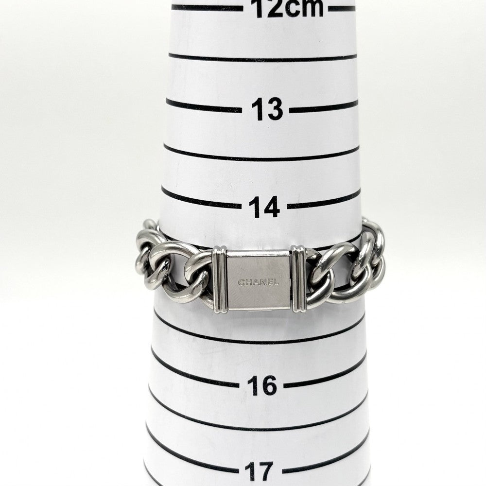 【開店SALE】 CHANEL シャネル 腕時計 チェーン プルミエールM ウォッチ 黒文字盤 H0452-M クオーツ ステンレススチール シルバー レディース【中古品】