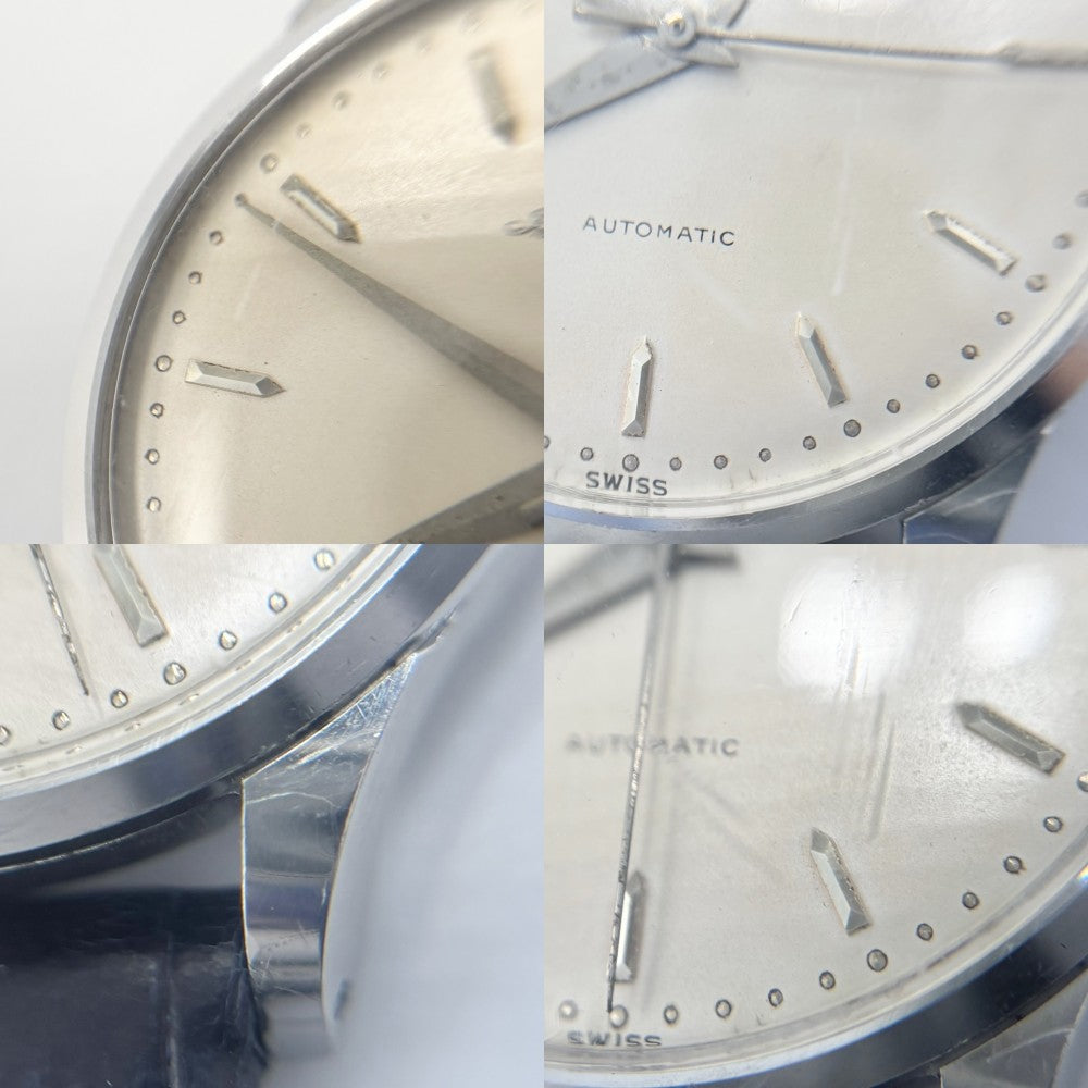 IWC SCHAFFHAUSEN アイダブリューシー シャフハウゼン 腕時計 オールドインター AT シルバー文字盤 メンズウォッチ SS Cal.89 自動巻き ステンレススチール レザー シルバー ネイビー 紺 メンズ【中古品】