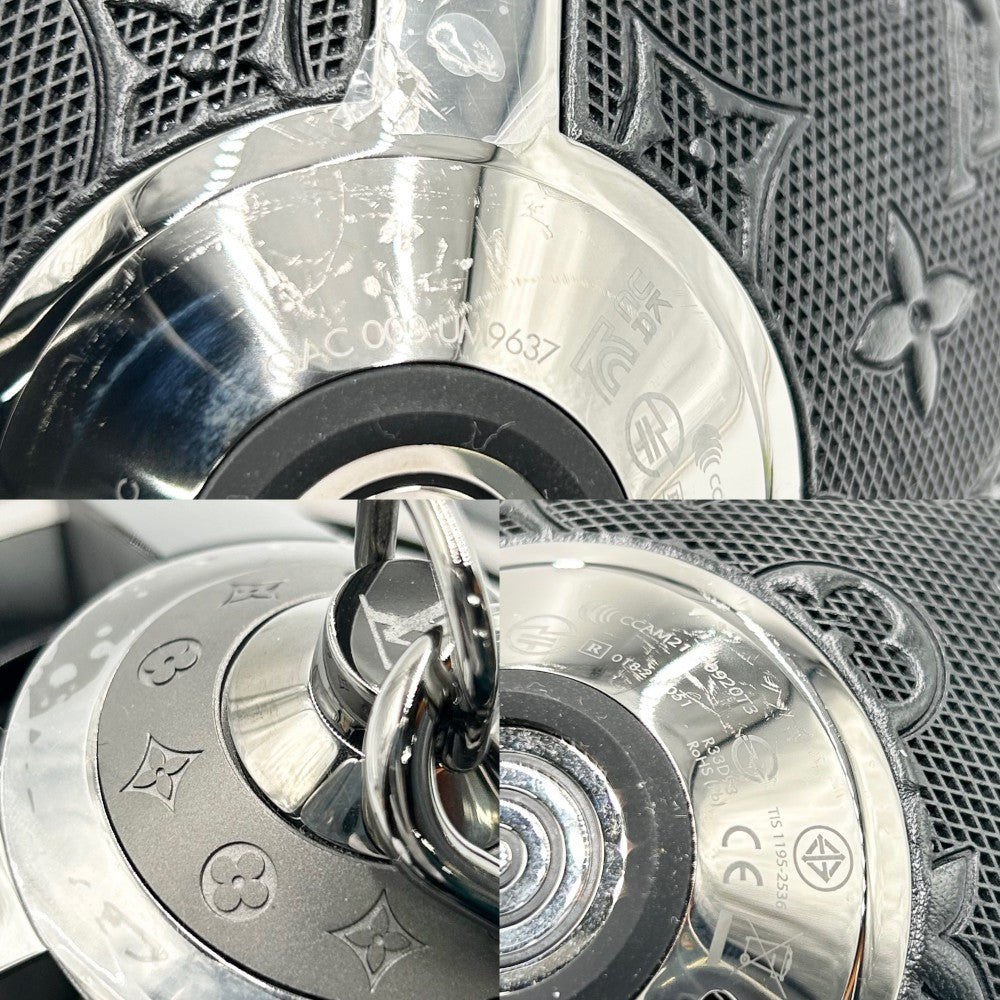 LOUIS VUITTON ルイヴィトン オブジェ モノグラム ホライゾン ライトアップスピーカー 置物 小物 QAC000 ブラック 黒 シルバー金具 ユニセックス【中古品】