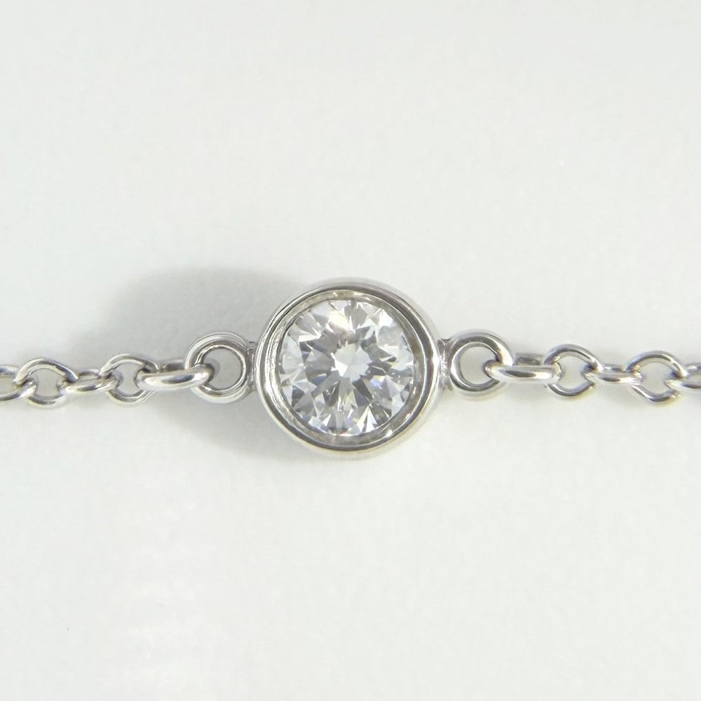 TIFFANY&Co. ティファニー ブレスレット エルサペレッティ バイザヤード ジュエリー アクセサリー Pt950プラチナ ダイヤモンド レディース 約1.2g【中古品】