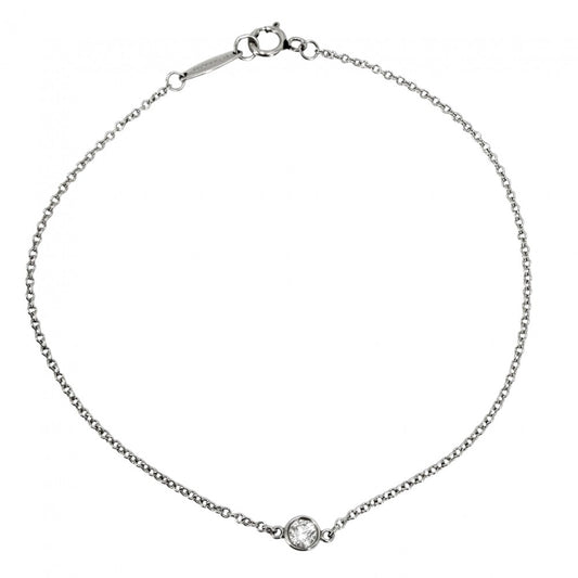TIFFANY&Co. ティファニー ブレスレット エルサペレッティ バイザヤード ジュエリー アクセサリー Pt950プラチナ ダイヤモンド レディース 約1.2g【中古品】