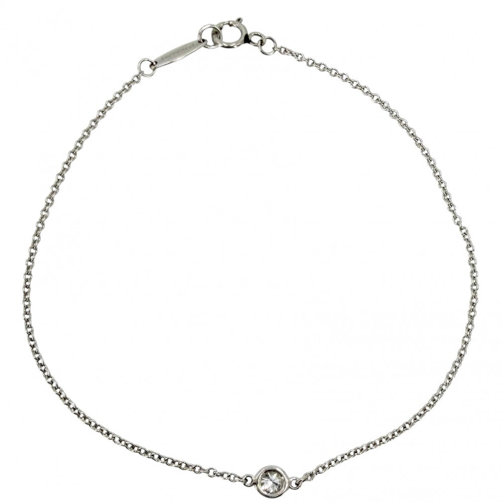 TIFFANY&Co. ティファニー ブレスレット エルサペレッティ バイザヤード ジュエリー アクセサリー Pt950プラチナ ダイヤモンド レディース 約1.2g【中古品】