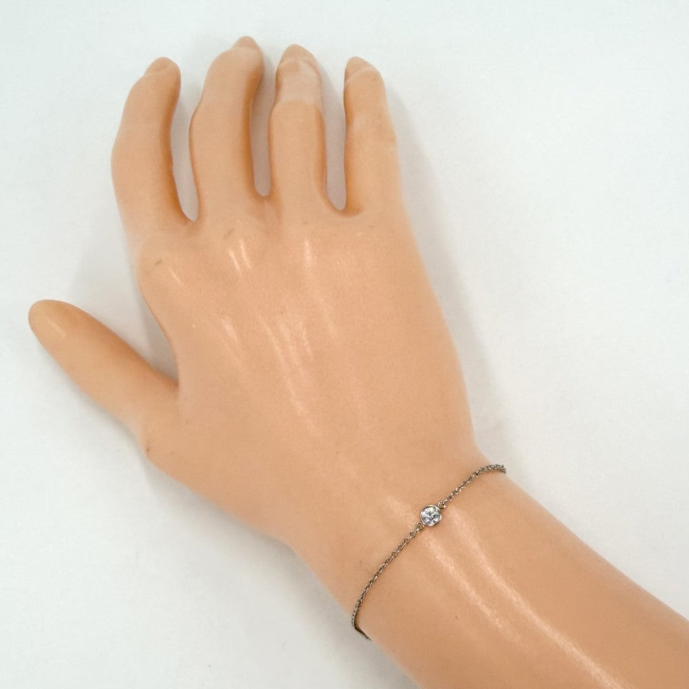 TIFFANY&Co. ティファニー ブレスレット エルサペレッティ バイザヤード ジュエリー アクセサリー Pt950プラチナ ダイヤモンド レディース 約1.2g【中古品】
