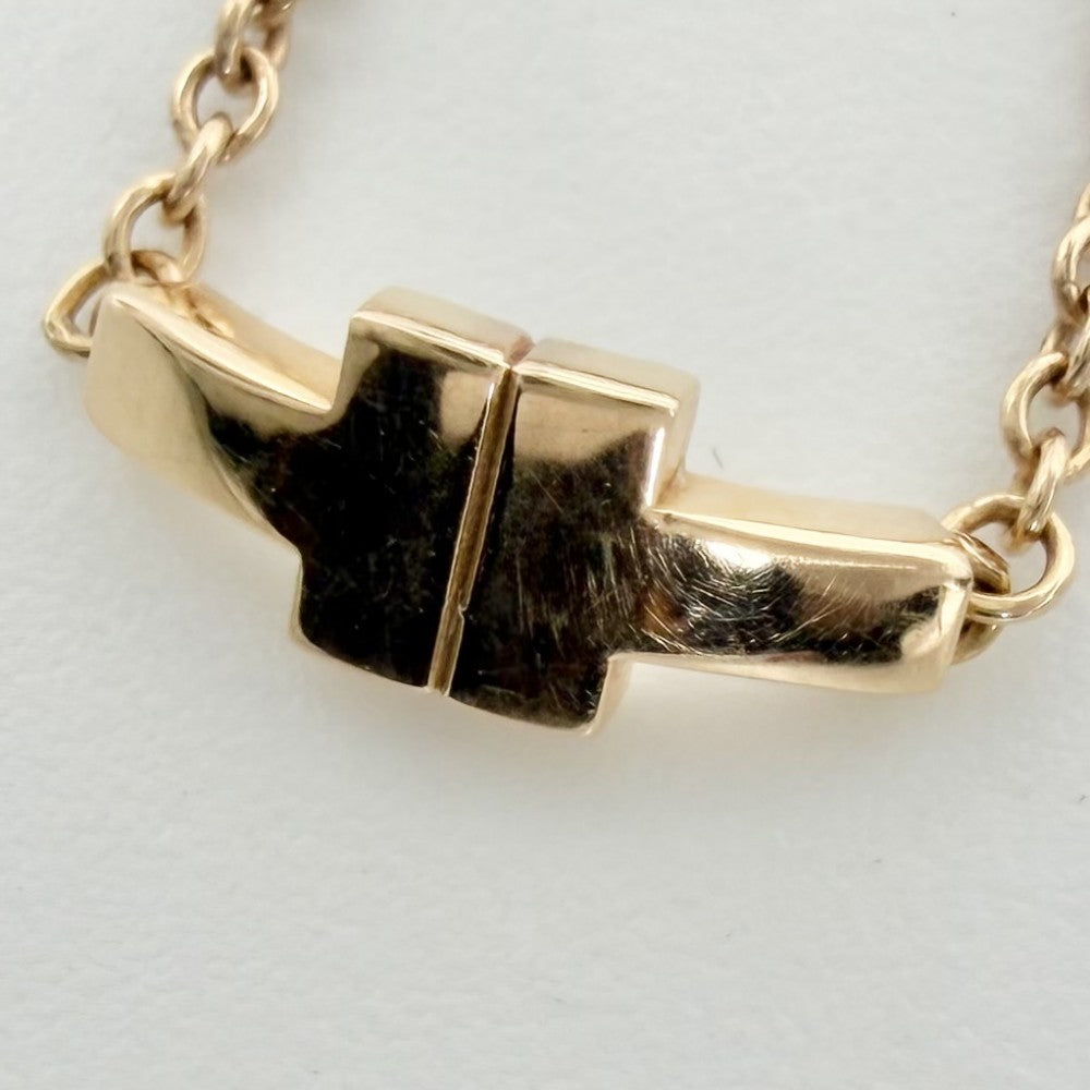 TIFFANY&Co. ティファニー 指輪 ティファニーT TWO チェーン リング ジュエリー アクセサリー Au750 K18PG K18ピンクゴールド 約6号 レディース 約0.9g【中古品】
