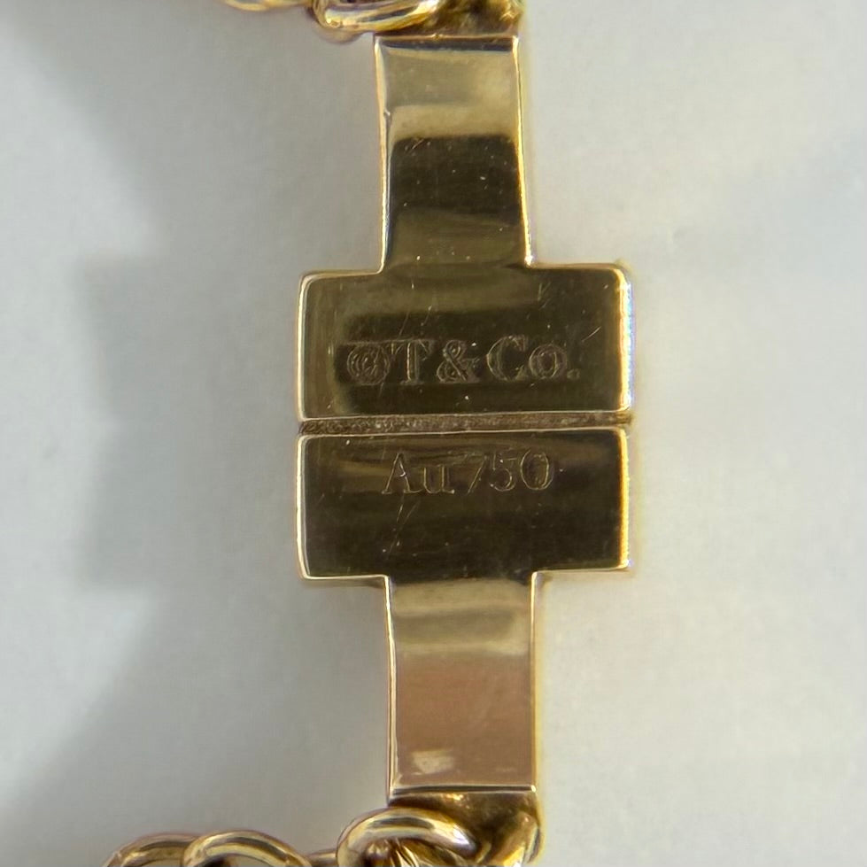 TIFFANY&Co. ティファニー 指輪 ティファニーT TWO チェーン リング ジュエリー アクセサリー Au750 K18PG K18ピンクゴールド 約6号 レディース 約0.9g【中古品】