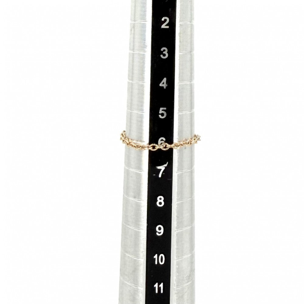 TIFFANY&Co. ティファニー 指輪 ティファニーT TWO チェーン リング ジュエリー アクセサリー Au750 K18PG K18ピンクゴールド 約6号 レディース 約0.9g【中古品】