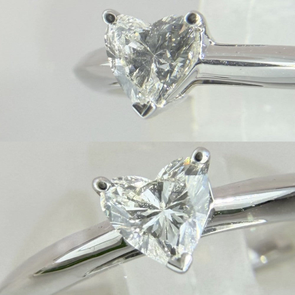 TIFFANY&Co. ティファニー 指輪 ハート ジュエリー アクセサリー Pt950プラチナ ダイヤモンド 約8.5号 レディース 約3.6g【中古品】