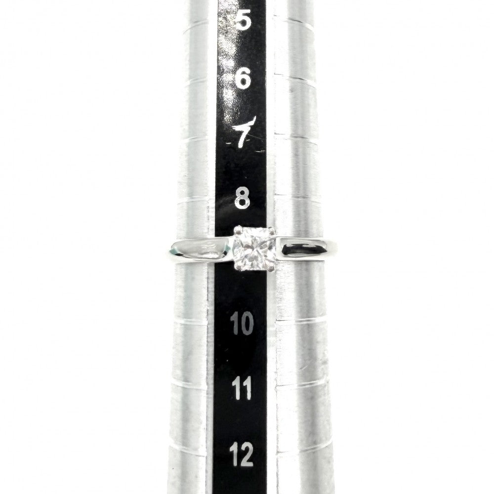 TIFFANY&Co. ティファニー 指輪 ルシダ リング ジュエリー アクセサリー イニシャル入り Pt950プラチナ ダイヤモンド0.27ct 約9号 レディース 約3.2g【中古品】