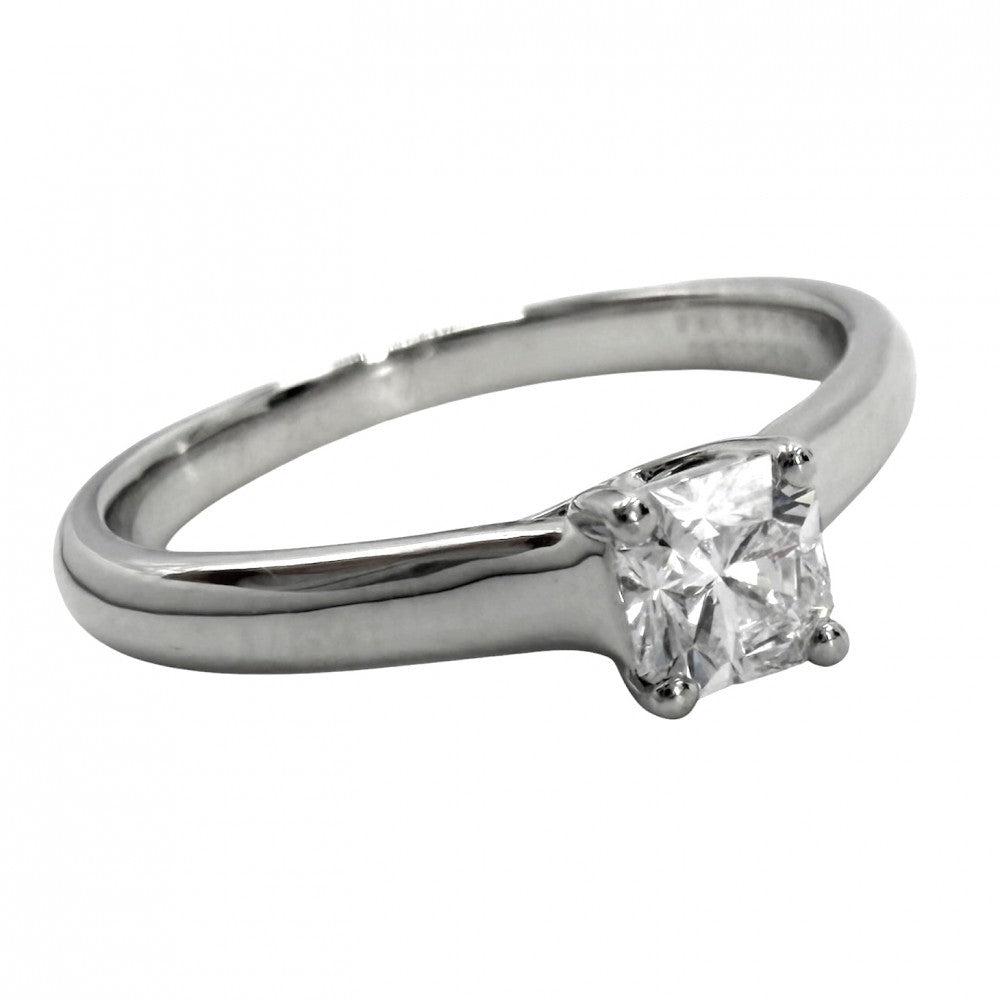 TIFFANY&Co. ティファニー 指輪 ルシダ リング ジュエリー アクセサリー イニシャル入り Pt950プラチナ ダイヤモンド0.27ct 約9号 レディース 約3.2g【中古品】