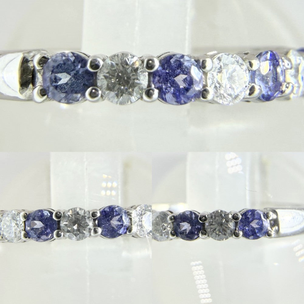 TIFFANY&Co. ティファニー 指輪 ジュエリー アクセサリー Pt950プラチナ タンザナイト 約9号 ブルー 青 レディース 約4.1g【中古品】