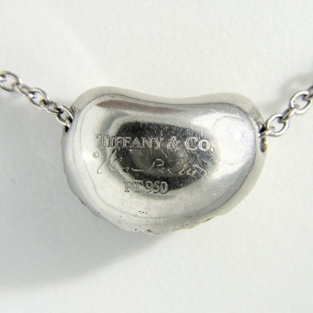 TIFFANY&Co. ティファニー ネックレス エルサペレッティ ビーンモチーフ ジュエリー アクセサリー Pt950プラチナ ダイヤモンド レディース 約4.6g【中古品】