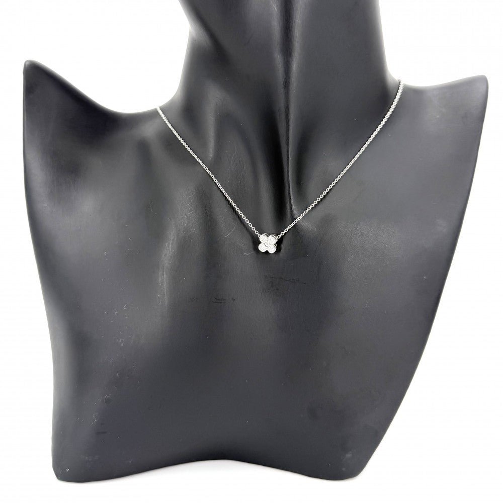 TIFFANY&Co. ティファニー ネックレス ベゼルセット アクセサリー ジュエリー Pt950プラチナ ダイヤモンド レディース 約3.4g【中古品】