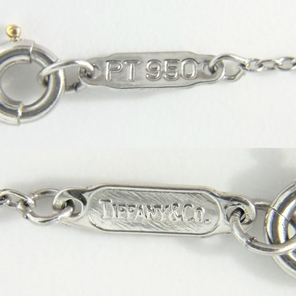 TIFFANY&Co. ティファニー ネックレス ベゼルセット アクセサリー ジュエリー Pt950プラチナ ダイヤモンド レディース 約3.4g【中古品】