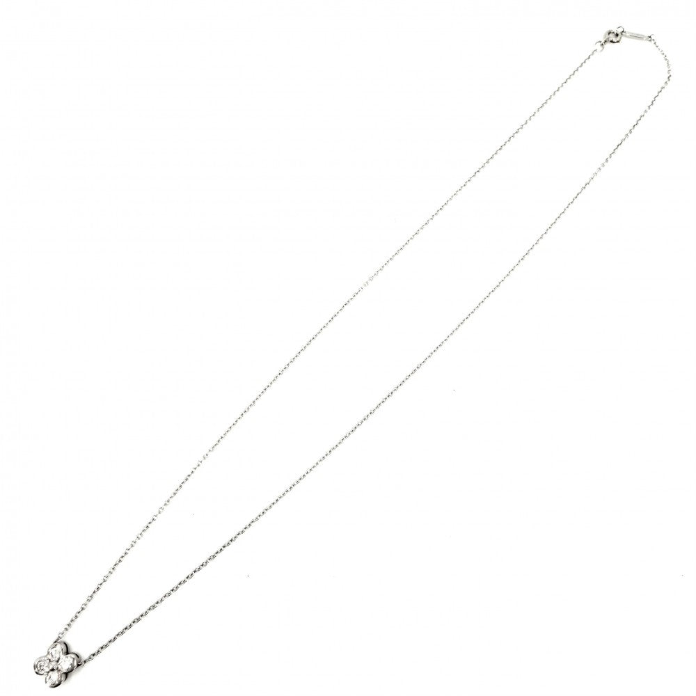 TIFFANY&Co. ティファニー ネックレス ベゼルセット アクセサリー ジュエリー Pt950プラチナ ダイヤモンド レディース 約3.4g【中古品】