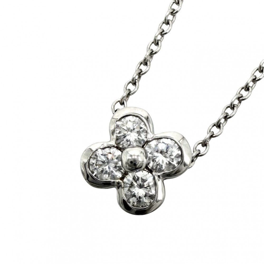 TIFFANY&Co. ティファニー ネックレス ベゼルセット アクセサリー ジュエリー Pt950プラチナ ダイヤモンド レディース 約3.4g【中古品】