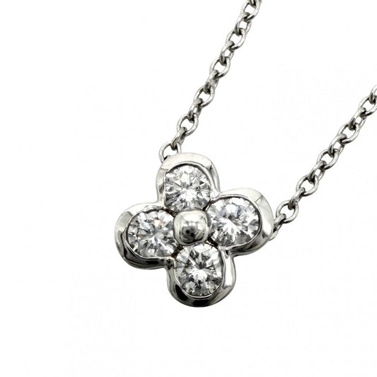 TIFFANY&Co. ティファニー ネックレス ベゼルセット アクセサリー ジュエリー Pt950プラチナ ダイヤモンド レディース 約3.4g【中古品】