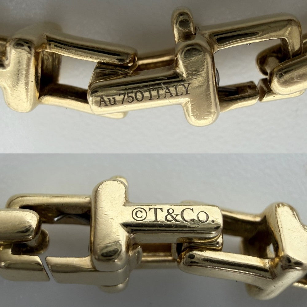 TIFFANY&Co. ティファニー ブレスレット Tナロー チェーン ジュエリー アクセサリー 18金YG Au750 K18イエローゴールド レディース 約12.8g【中古品】