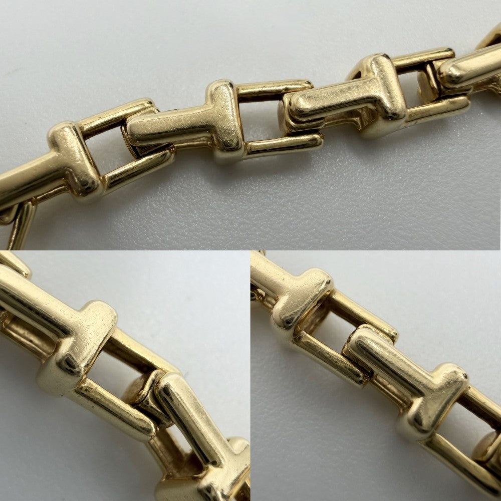 TIFFANY&Co. ティファニー ブレスレット Tナロー チェーン ジュエリー アクセサリー 18金YG Au750 K18イエローゴールド レディース 約12.8g【中古品】