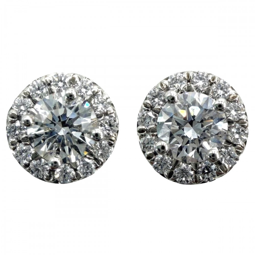 TIFFANY&Co. ティファニー ピアス ソレスト ジュエリー アクセサリー Pt950プラチナ ダイヤモンド レディース 約2.6g【中古品】