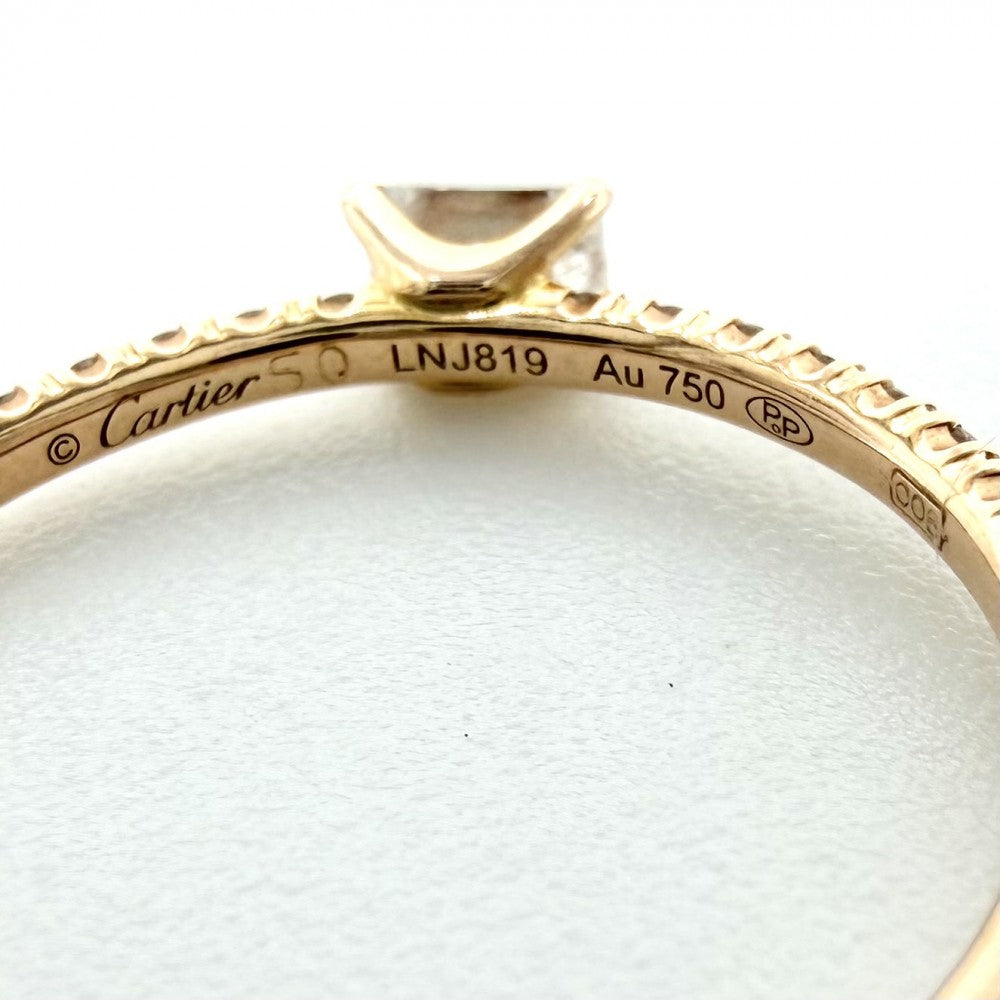CARTIER カルティエ 指輪 エタンセル ドゥ カルティエ ソリテールリング ジュエリー アクセサリー 50サイズ Au750 18金PG K18ピンクゴールド ダイヤモンド 約10号 レディース 約1.2g【中古品】