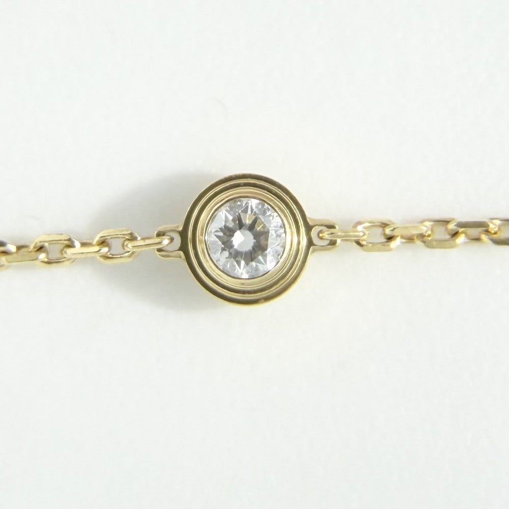 CARTIER カルティエ ブレスレット ダムール XS 一粒ダイヤ ジュエリー アクセサリー Au750 18金YG K18イエローゴールド ダイヤモンド レディース 約1.4g【中古品】