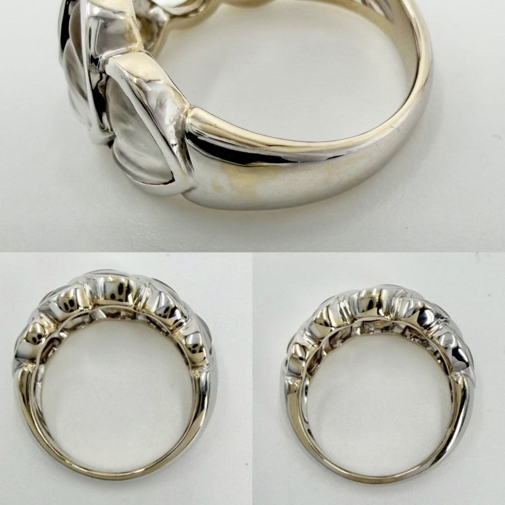 Boucheron ブシュロン 指輪 ロック クリスタル ジュエリー アクセサリー Au750 K18WG K18ホワイトゴールド クオーツ 約11.5号 レディース 約8.1g【中古品】