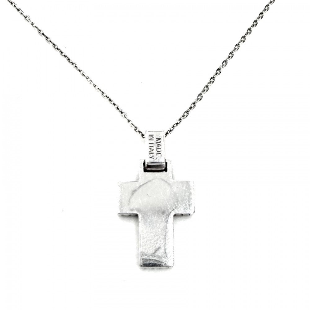 Damiani ダミアーニ ネックレス メトロポリタンドリーム ジュエリー アクセサリー メンズ レディース ペンダント クロス Au750 18金WG K18ホワイトゴールド ダイヤモンド ユニセックス 約4.6g【中古品】