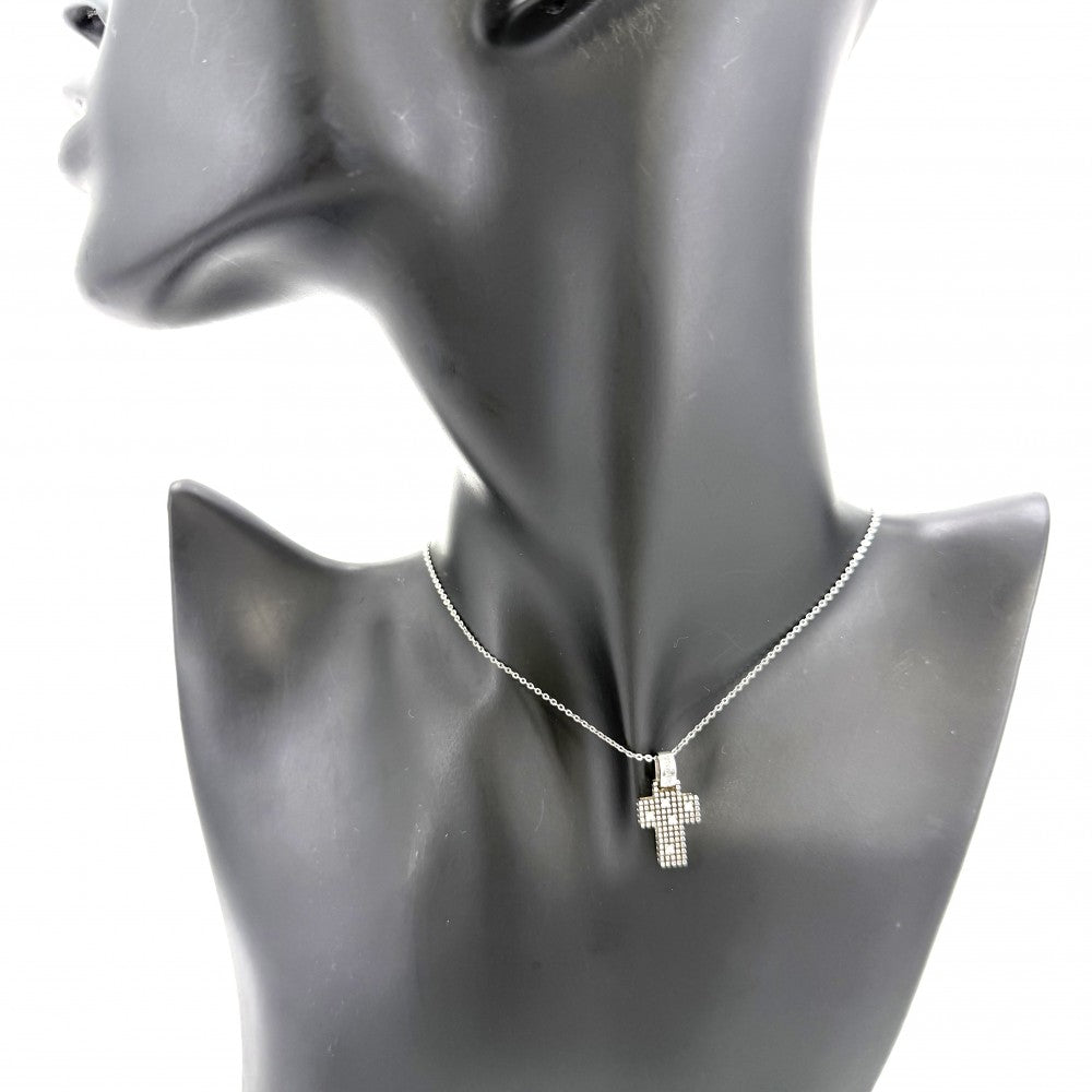 Damiani ダミアーニ ネックレス メトロポリタンドリーム ジュエリー アクセサリー メンズ レディース ペンダント クロス Au750 18金WG K18ホワイトゴールド ダイヤモンド ユニセックス 約4.6g【中古品】