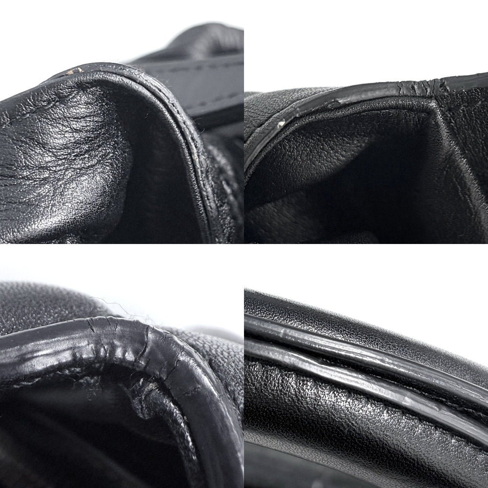Christian Dior クリスチャンディオール ハンドバッグ カレーニナ レザー ブラック 黒 シルバー金具 レディース【中古品】