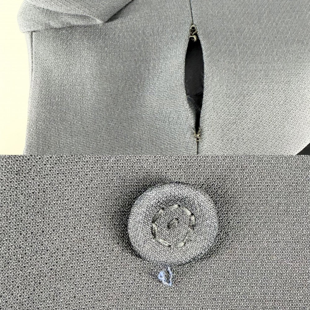 Dior ディオール テーラードジャケット ロゴ ダブルブレスト アウター アパレル 服 40 ネイビー 紺 秋 冬 ウール ナイロン シルク レディース【中古品】