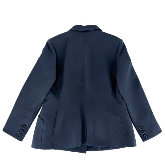 【秋物特集】 Dior ディオール テーラードジャケット ロゴ ダブルブレスト アウター アパレル 服 40 ネイビー 紺 秋 冬 ウール ナイロン シルク レディース【中古品】