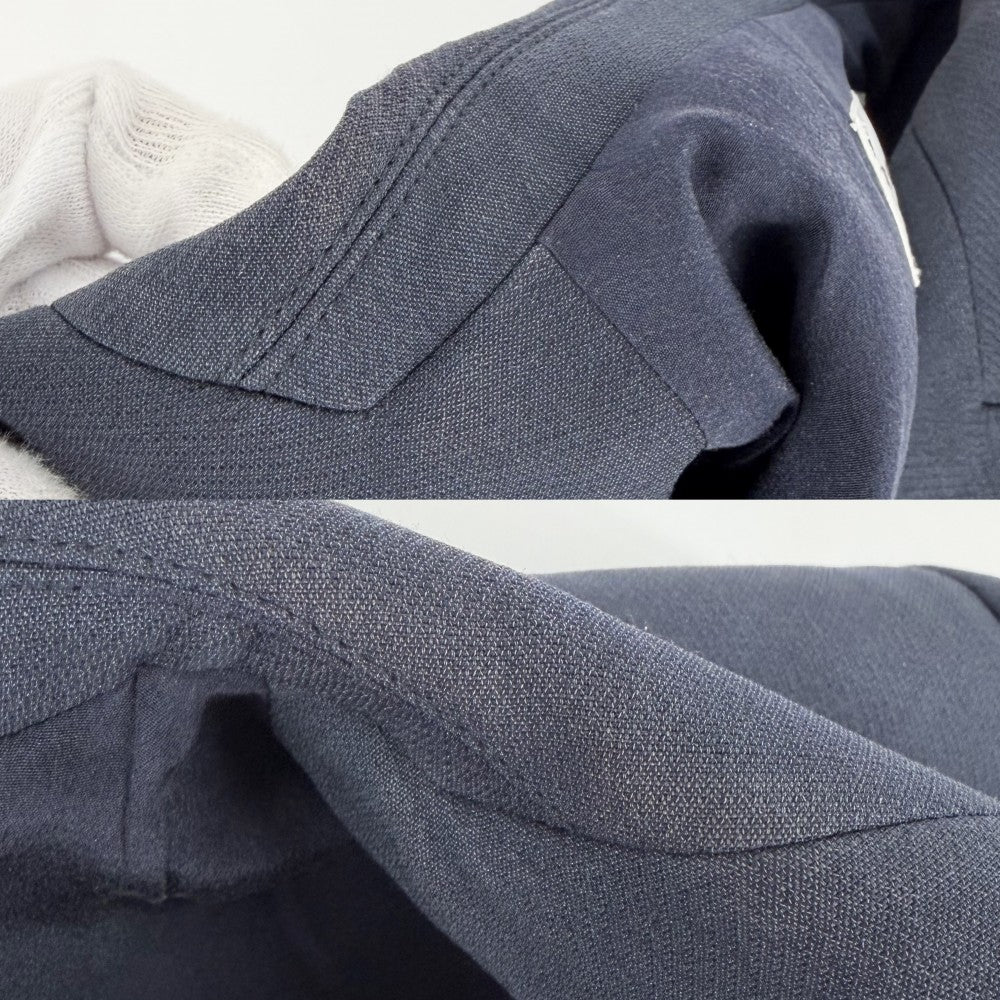 Dior ディオール テーラードジャケット ロゴ ダブルブレスト アウター アパレル 服 40 ネイビー 紺 秋 冬 ウール ナイロン シルク レディース【中古品】