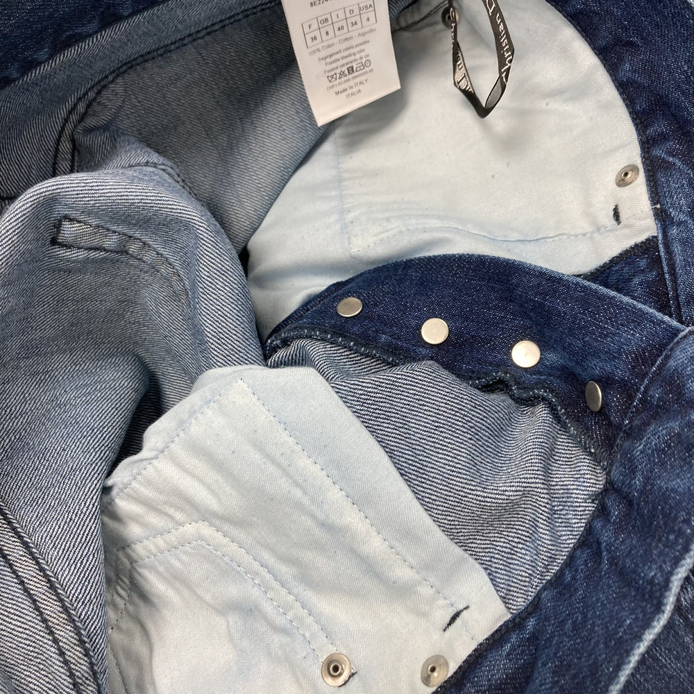 Christian Dior クリスチャンディオール デニムパンツ ボトムス 衣類 アパレル 36 インディゴ シルバー金具 オールシーズン コットン レディース【中古品】