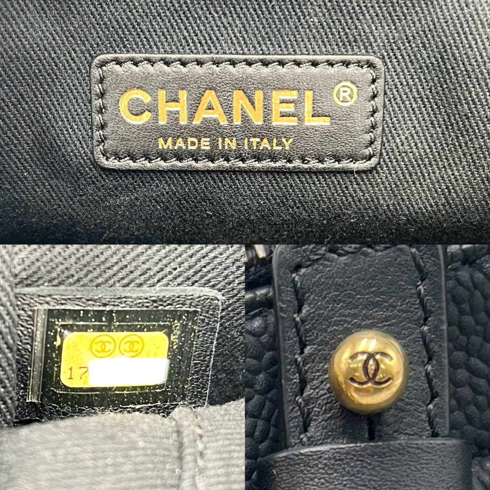【開店SALE】 CHANEL シャネル 2WAY マトラッセ ココマーク ハンドバッグ ショルダーバッグ ボウリングバッグ 17****** レザー ブラック 黒 ゴールド金具 レディース【中古品】