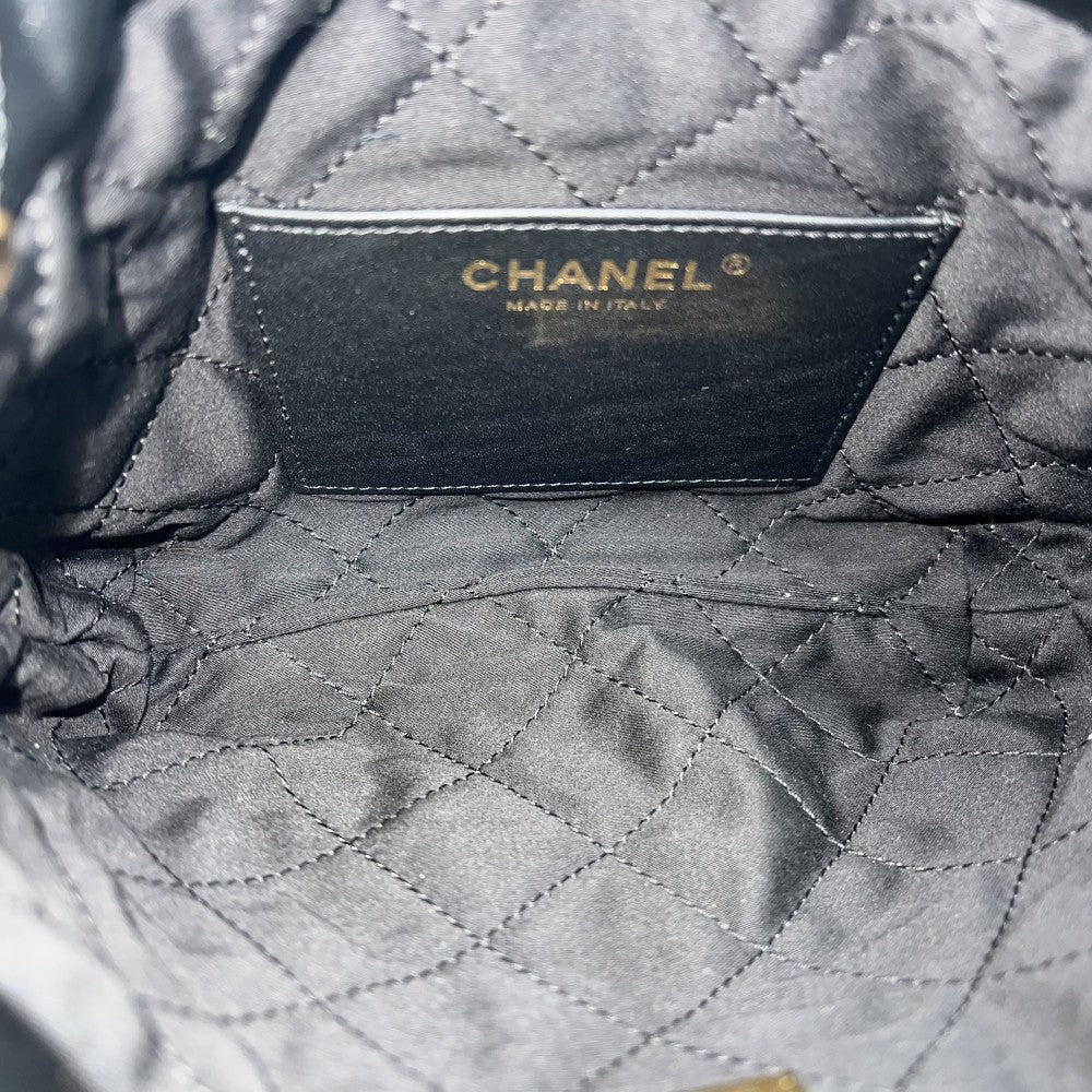 CHANEL シャネル 2WAY シャネル22 チェーンショルダーバッグ ハンドバッグ ミニバッグ AS3980 レザー ブラック 黒 ゴールド金具 レディース【中古品】
