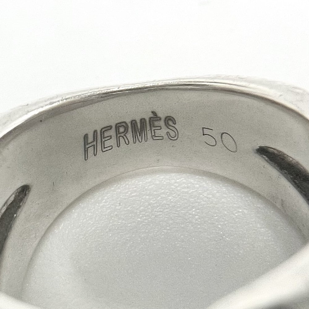 HERMES エルメス 指輪 ヒストリーリング 50サイズ アクセサリー コンビ ジュエリー 小物 ヴィンテージ Au750 18金 シルバー925 K18ゴールド 約8号 ゴールド シルバー レディース 約10.7g【中古品】