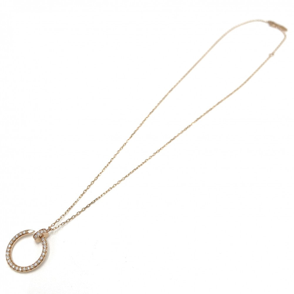 CARTIER カルティエ ネックレス ジュストアンクル ペンダント ジュエリー 釘 18金PG Au750 アクセサリー K18ピンクゴールド ダイヤモンド0.38ct B7224894 レディース 約5.4g【中古品】