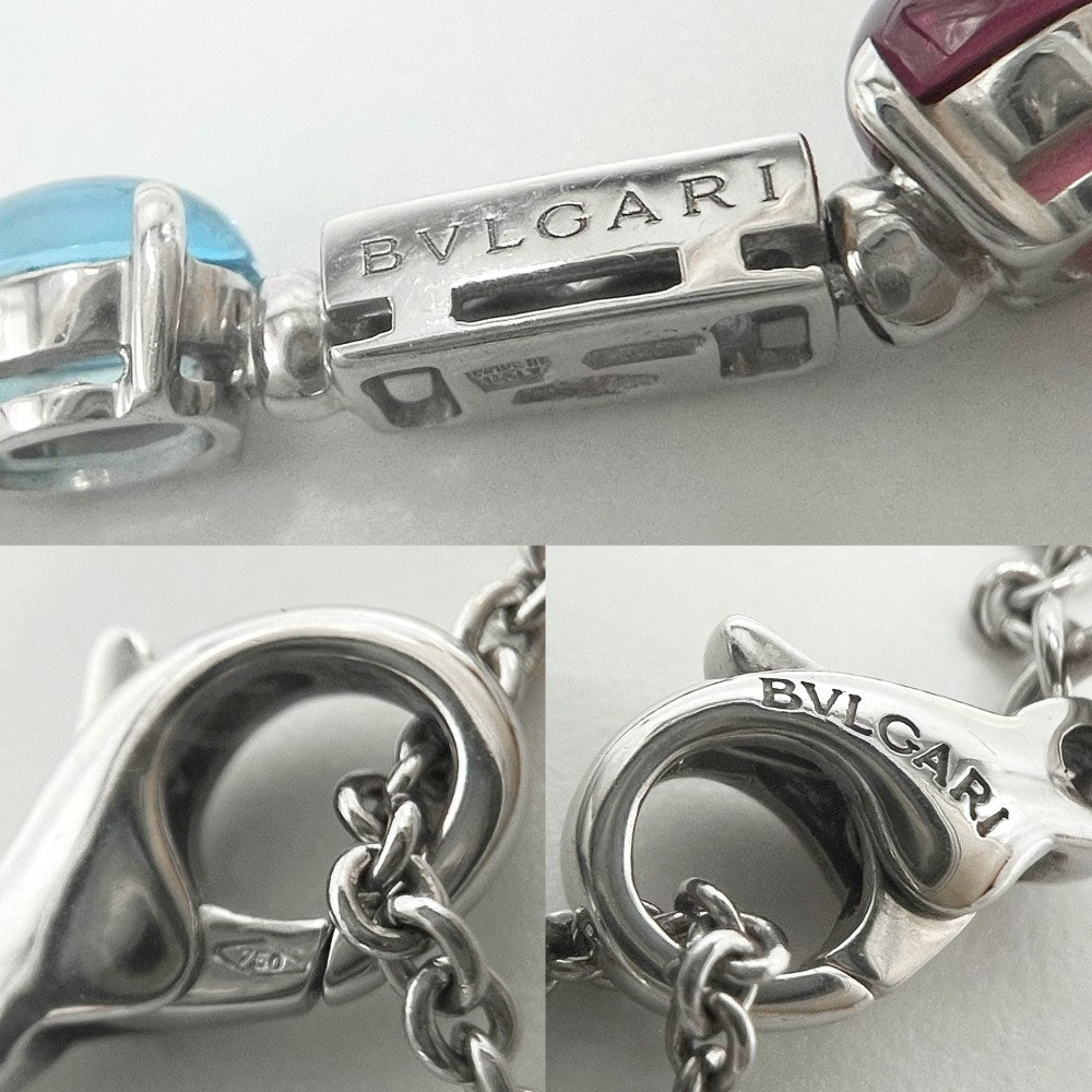 【開店SALE】 BVLGARI ブルガリ ネックレス アレグラ ペンダント ジュエリー アクセサリー 18金WG 750 K18ホワイトゴールド ダイヤモンド レディース 約15.0g【中古品】