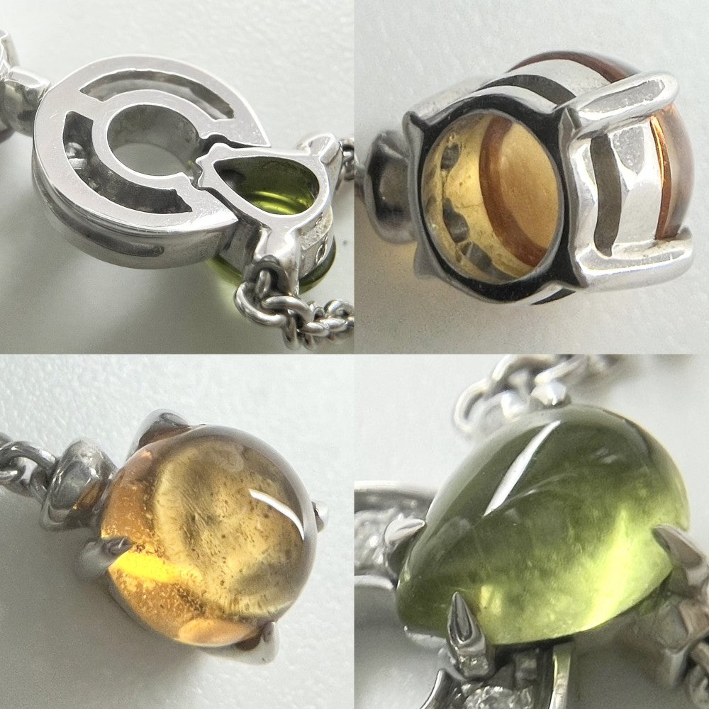 【開店SALE】 BVLGARI ブルガリ ネックレス アレグラ ペンダント ジュエリー アクセサリー 18金WG 750 K18ホワイトゴールド ダイヤモンド レディース 約15.0g【中古品】