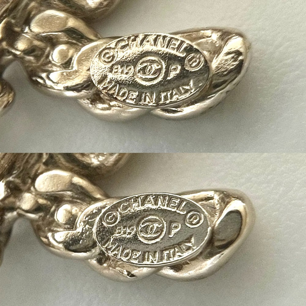 【開店SALE】 CHANEL シャネル イヤリング ココマーク スイング アクセサリー GP フェイクパール ラインストーン B19P ゴールド レディース 約9.6g 2019年【中古品】