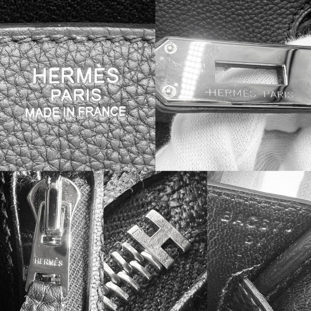 HERMES エルメス ハンドバッグ バーキン30 内縫い B刻印 トゴ ブラック 黒 シルバー金具 レディース 2023年【中古品】