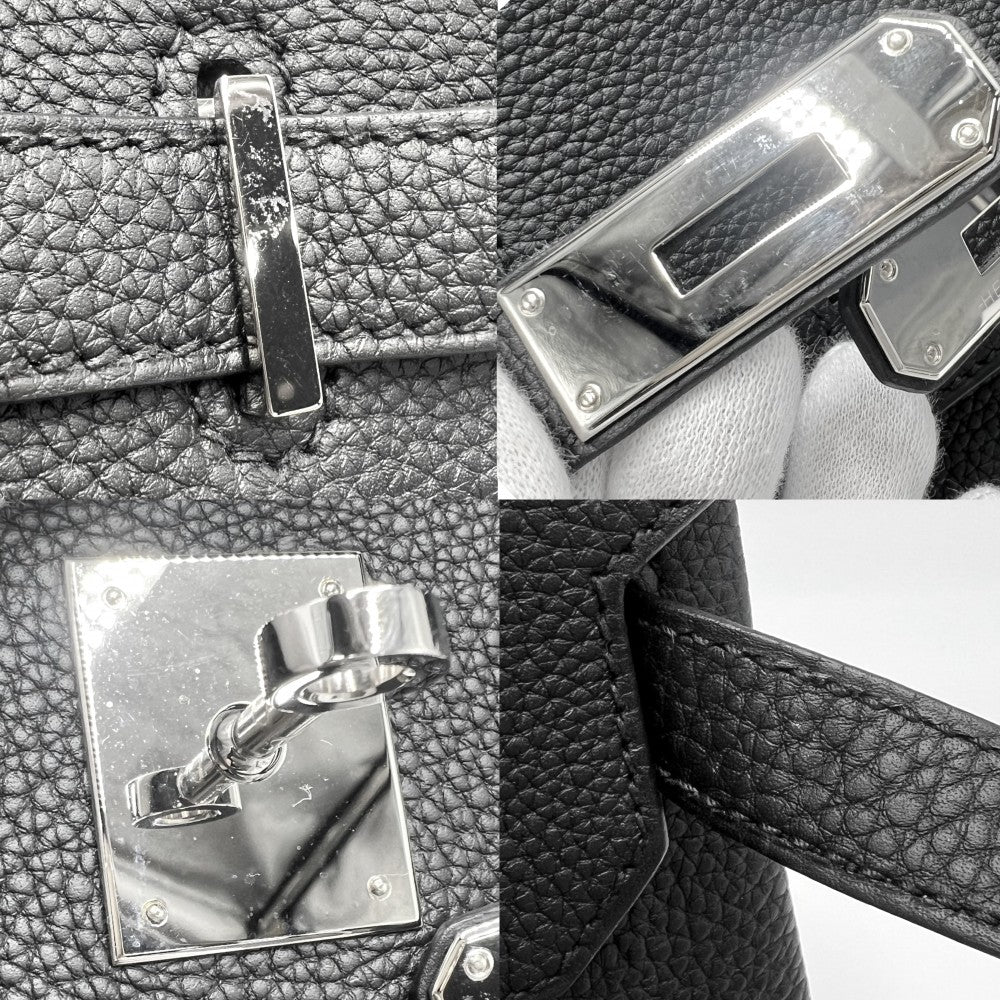 HERMES エルメス ハンドバッグ バーキン30 内縫い B刻印 トゴ ブラック 黒 シルバー金具 レディース 2023年【中古品】