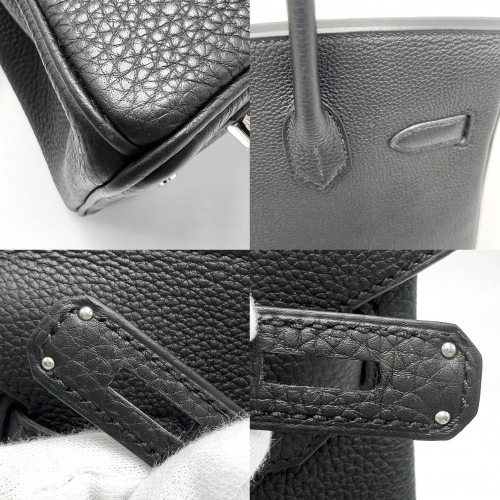 HERMES エルメス ハンドバッグ バーキン30 内縫い B刻印 トゴ ブラック 黒 シルバー金具 レディース 2023年【中古品】