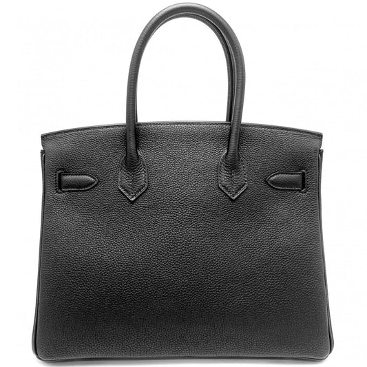 HERMES エルメス ハンドバッグ バーキン30 内縫い B刻印 トゴ ブラック 黒 シルバー金具 レディース 2023年【中古品】