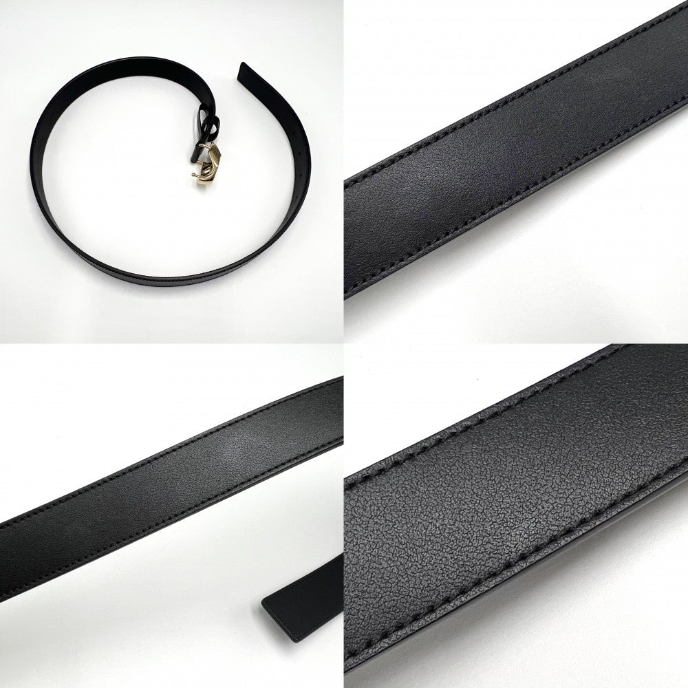 Givenchy ジバンシー ベルト ファッションアイテム ジバンシィ レザー ブラック 黒 シルバー金具 レディース【中古品】