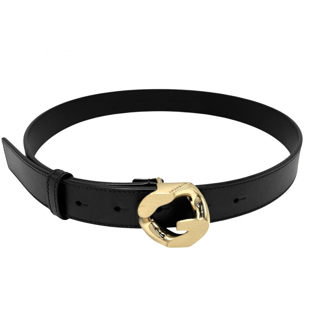 Givenchy ジバンシー ベルト ファッションアイテム ジバンシィ レザー ブラック 黒 シルバー金具 レディース【中古品】