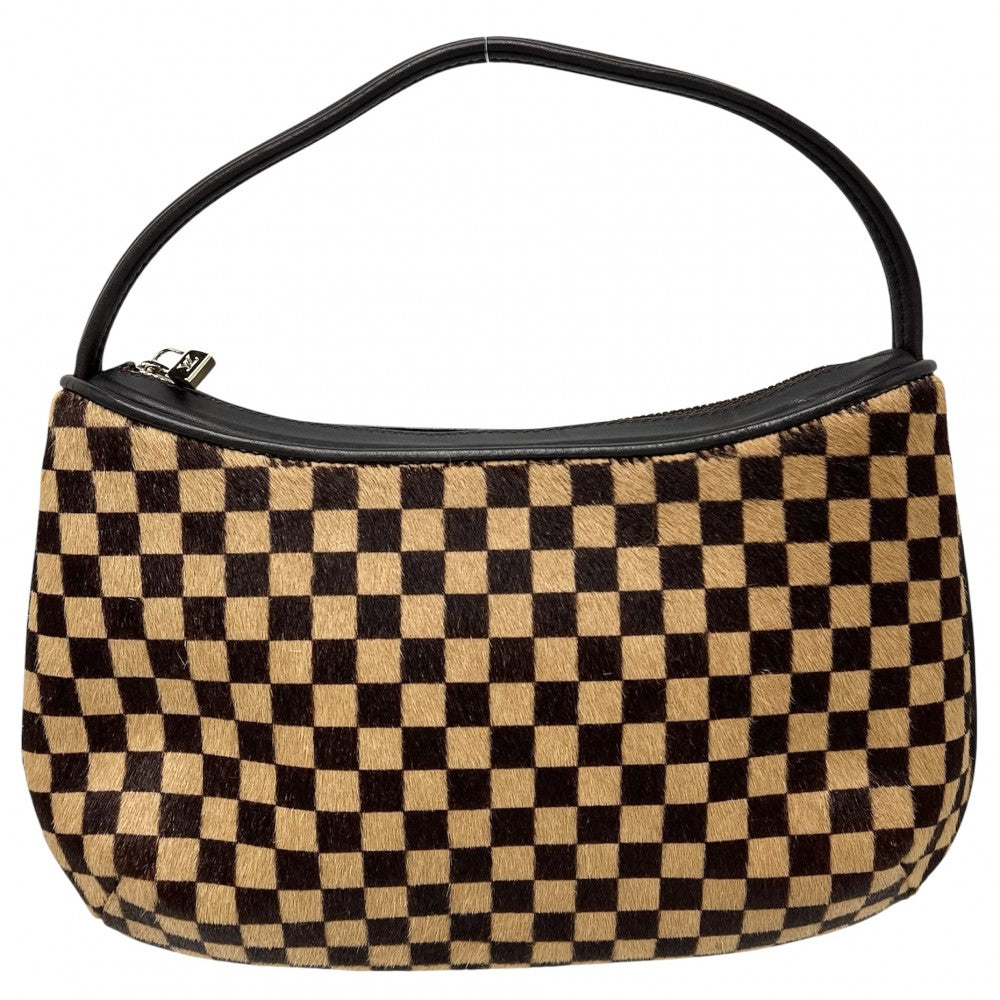 LOUIS VUITTON ルイヴィトン ハンドバッグ ダミエソバージュ タイガー ミニバッグ M92132 ハラコ レザー ブラウン 茶 ゴールド金具 レディース【中古品】