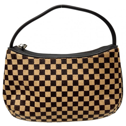 LOUIS VUITTON ルイヴィトン ハンドバッグ ダミエソバージュ タイガー ミニバッグ M92132 ハラコ レザー ブラウン 茶 ゴールド金具 レディース【中古品】